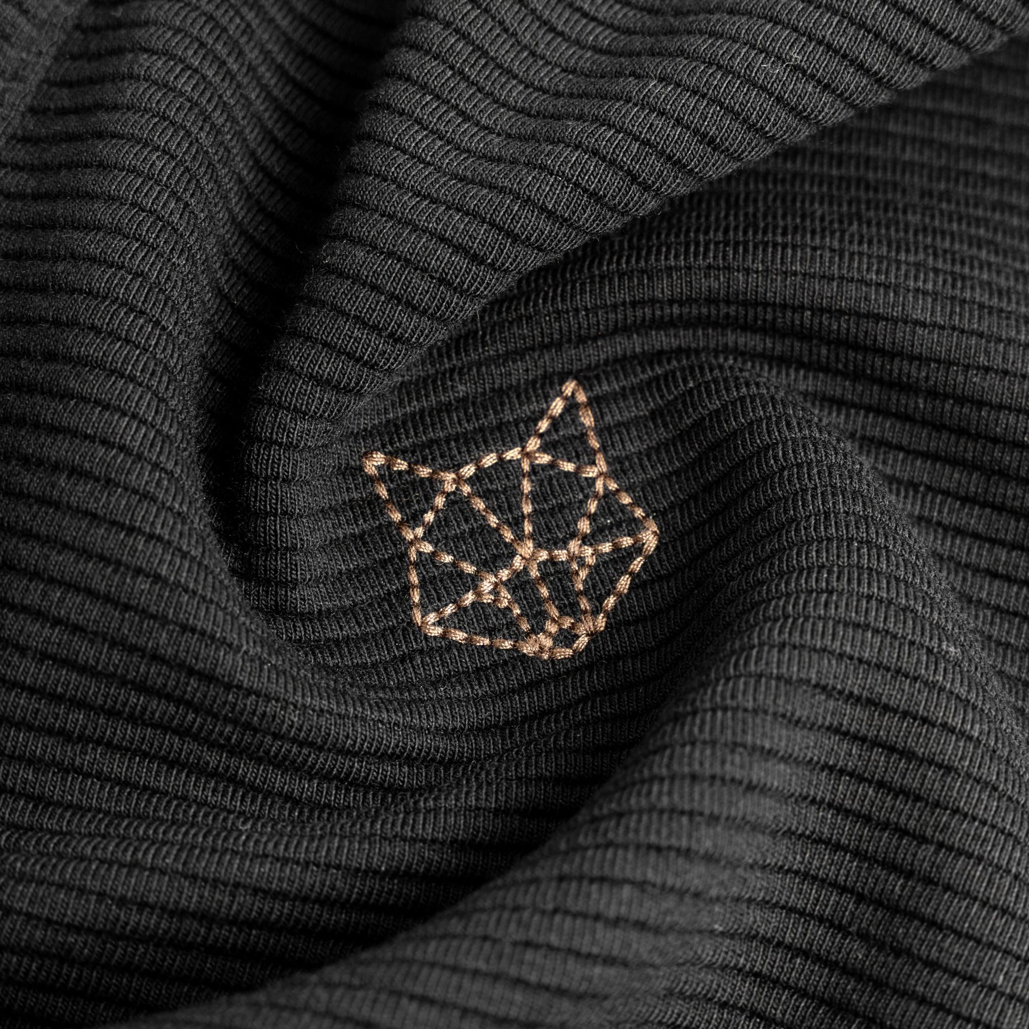 Áo Thun Polo By Cotton Gân Đen Fox