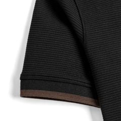 Áo Thun Polo By Cotton Gân Đen Fox