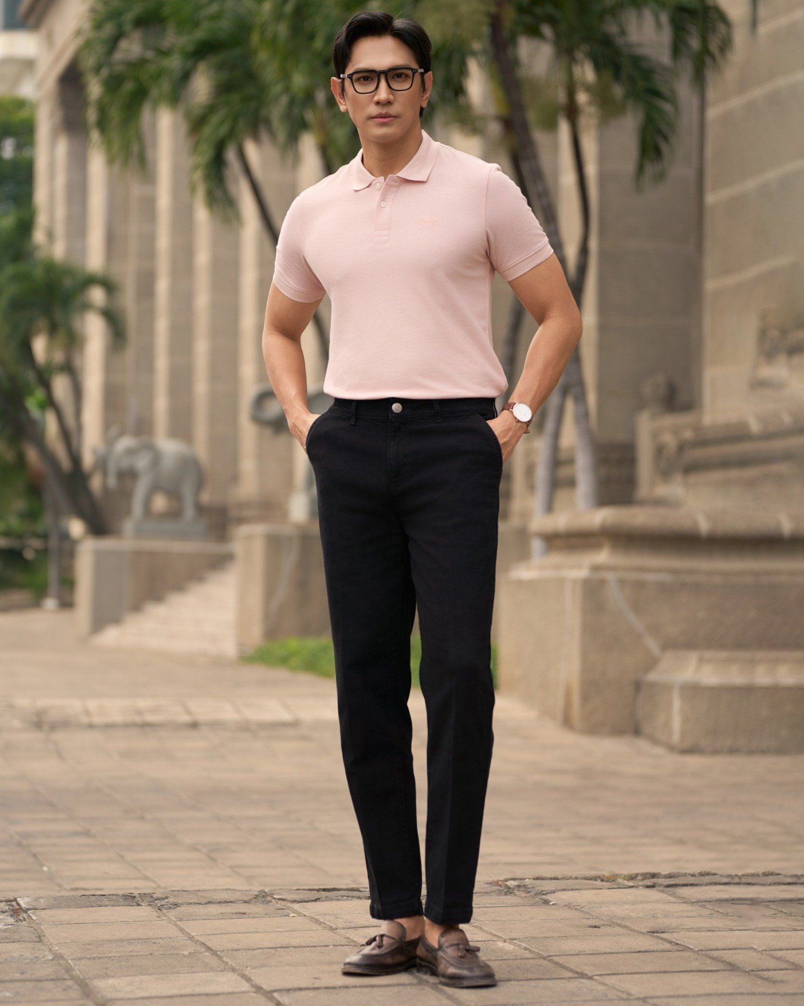 Quần Jeans Dài By Cotton Trousers Đen