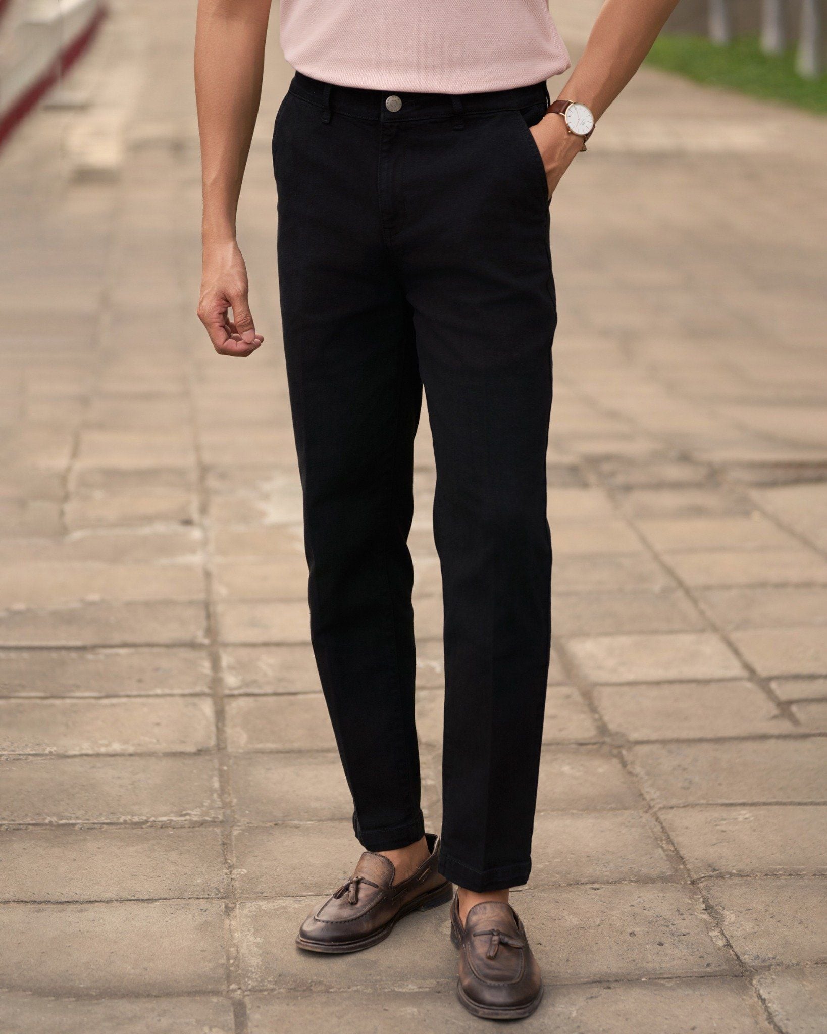 Quần Jeans Dài By Cotton Trousers Đen