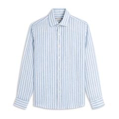Áo Sơ Mi Premium Linen Trắng Sọc