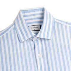 Áo Sơ Mi Premium Linen Trắng Sọc