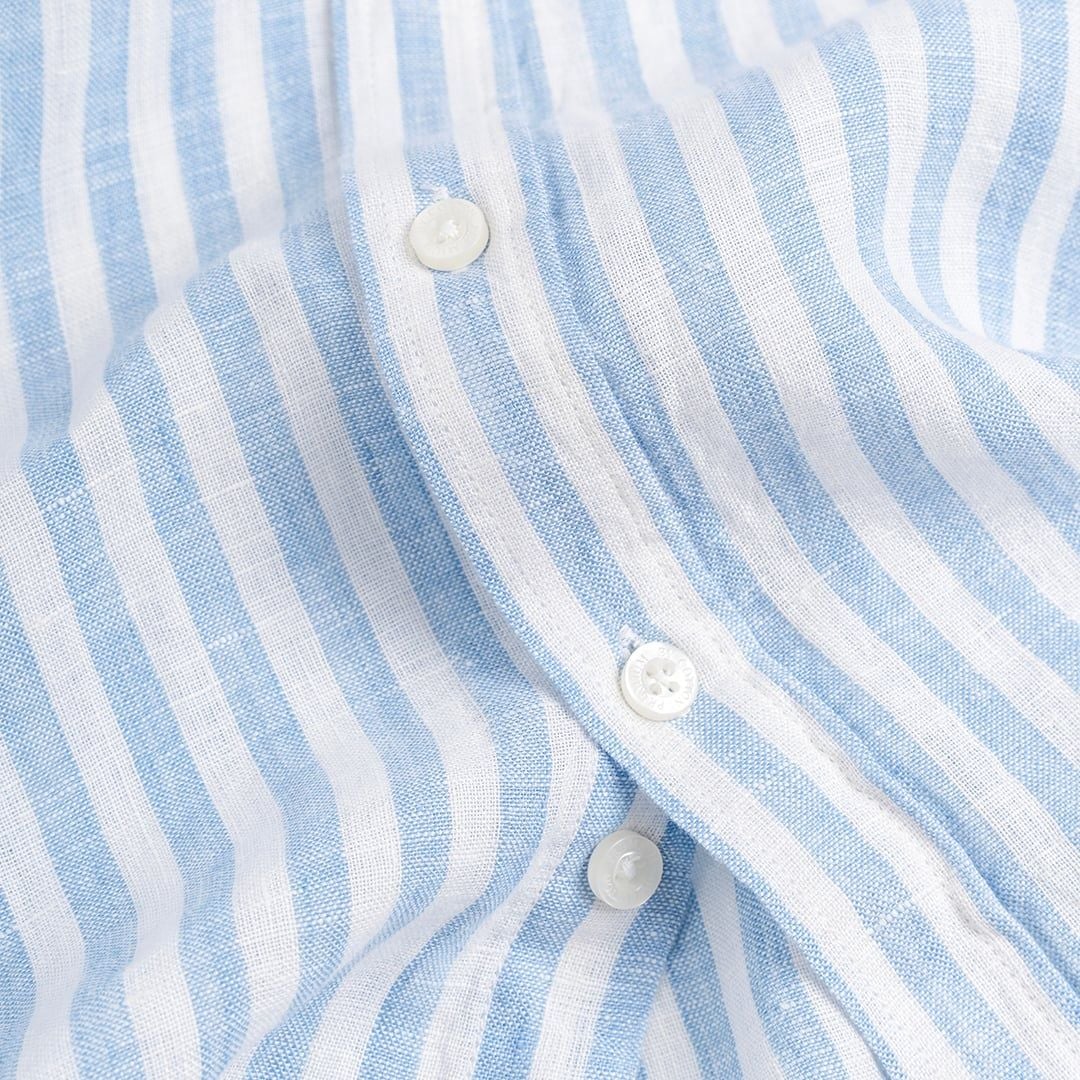 Áo Sơ Mi Premium Linen Trắng Sọc