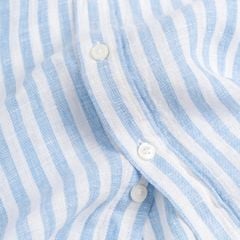 Áo Sơ Mi Premium Linen Trắng Sọc