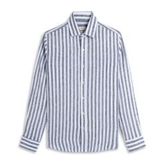 Áo Sơ Mi Premium Linen Trắng Sọc
