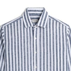Áo Sơ Mi Premium Linen Trắng Sọc