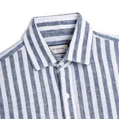 Áo Sơ Mi Premium Linen Trắng Sọc