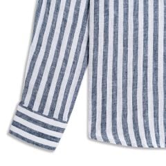 Áo Sơ Mi Premium Linen Trắng Sọc