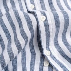 Áo Sơ Mi Premium Linen Trắng Sọc