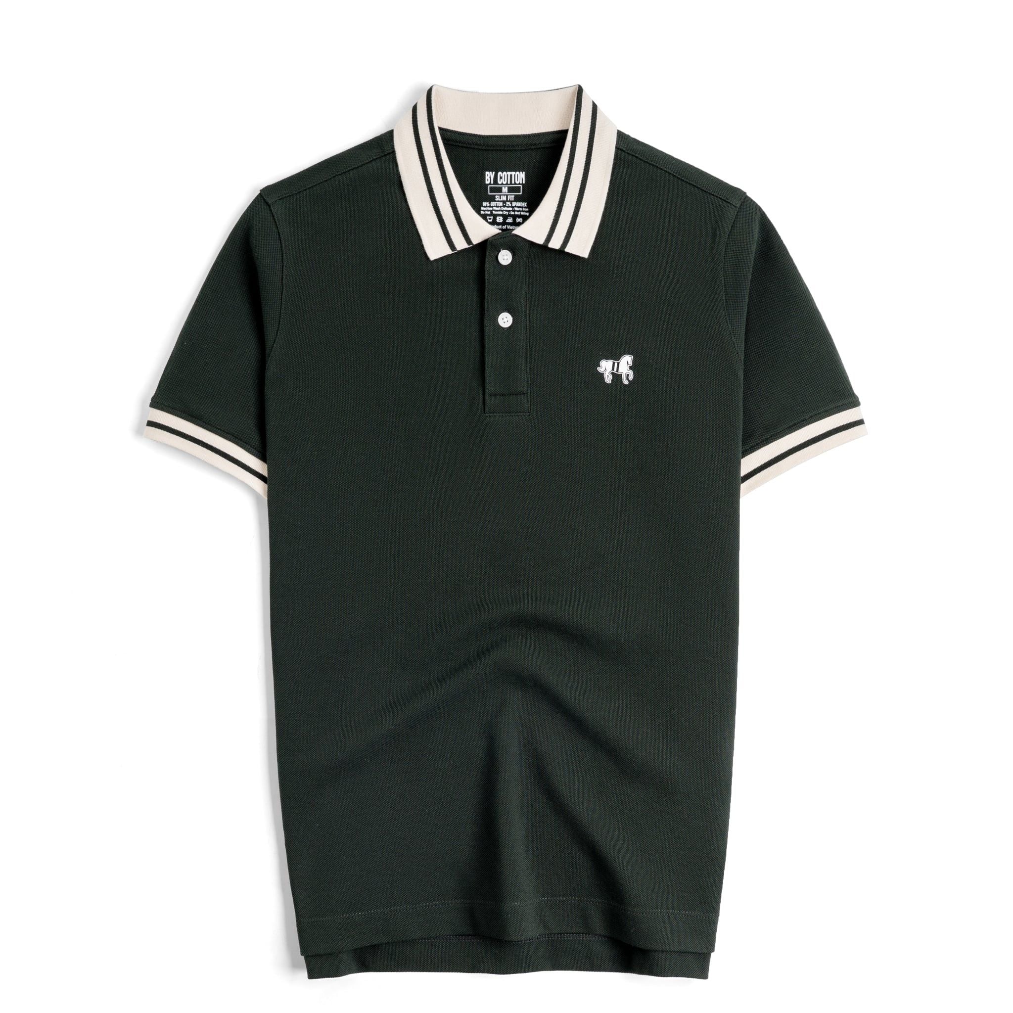 Áo Thun Polo By Cotton Pique 2.0 In Logo Phối Bo