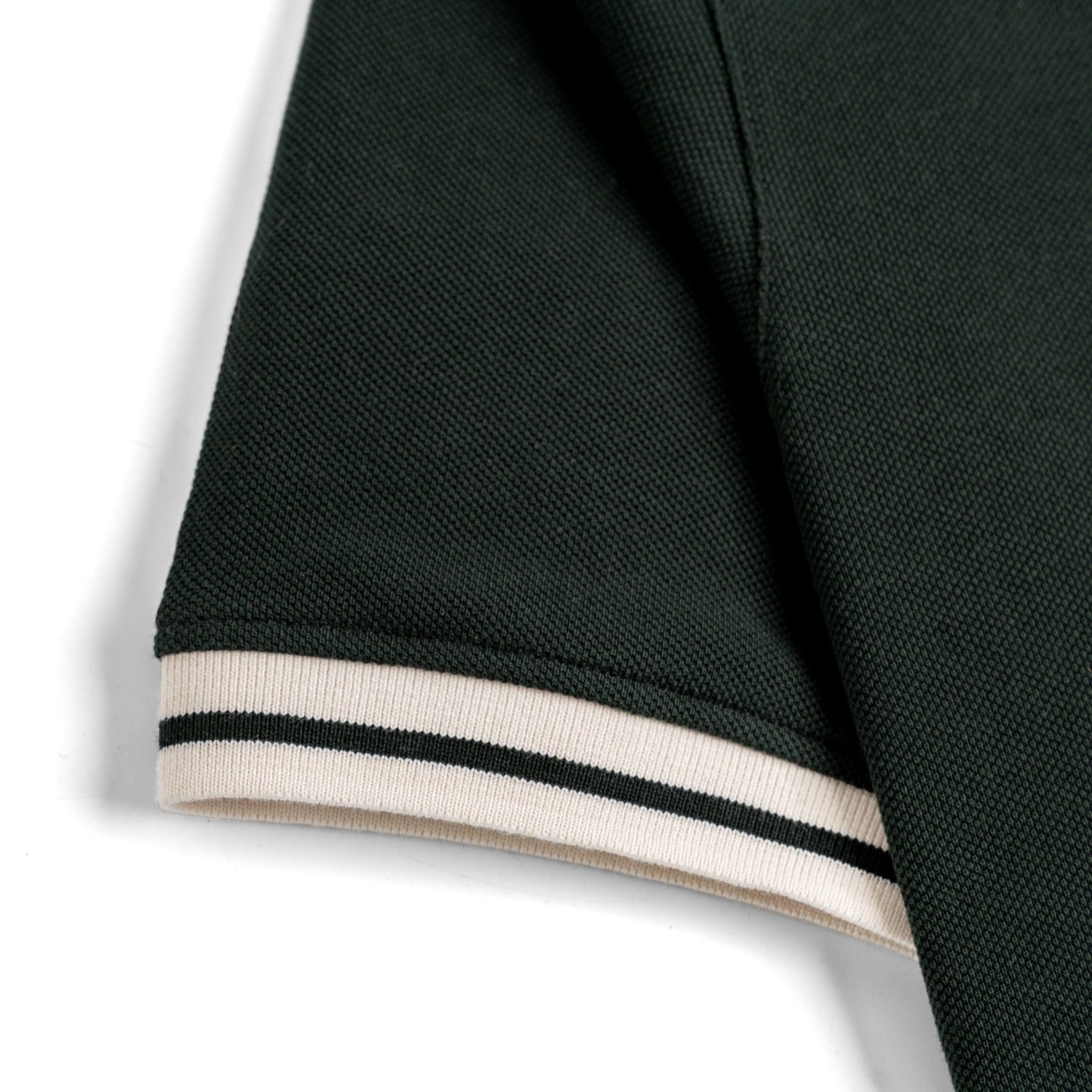 Áo Thun Polo By Cotton Pique 2.0 In Logo Phối Bo - Xanh Rêu
