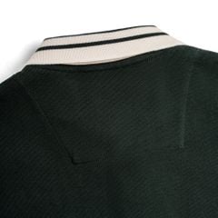 Áo Thun Polo By Cotton Pique 2.0 In Logo Phối Bo - Xanh Rêu