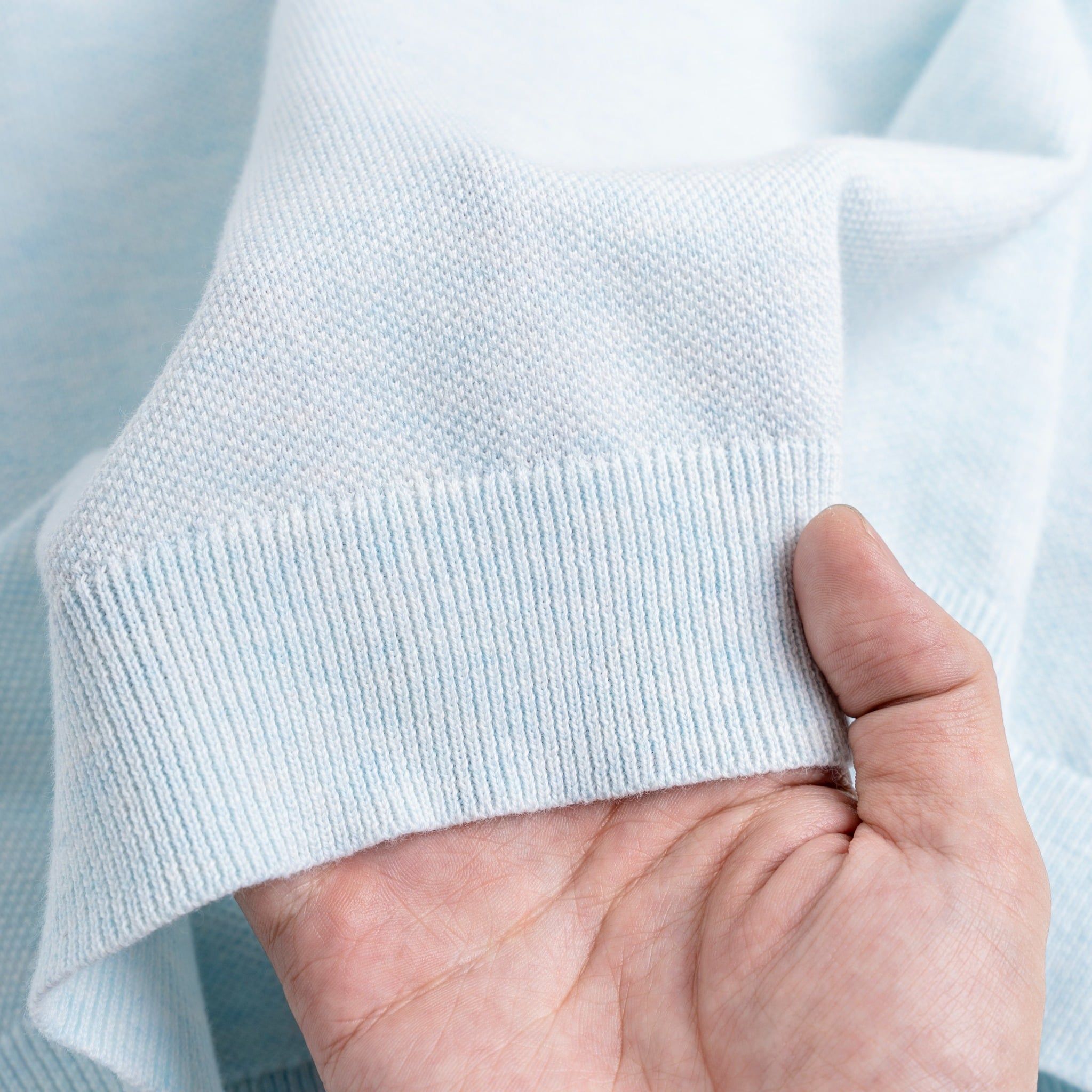 Áo Polo Dệt Kim By Cotton Micro Knit - Xanh Nhạt