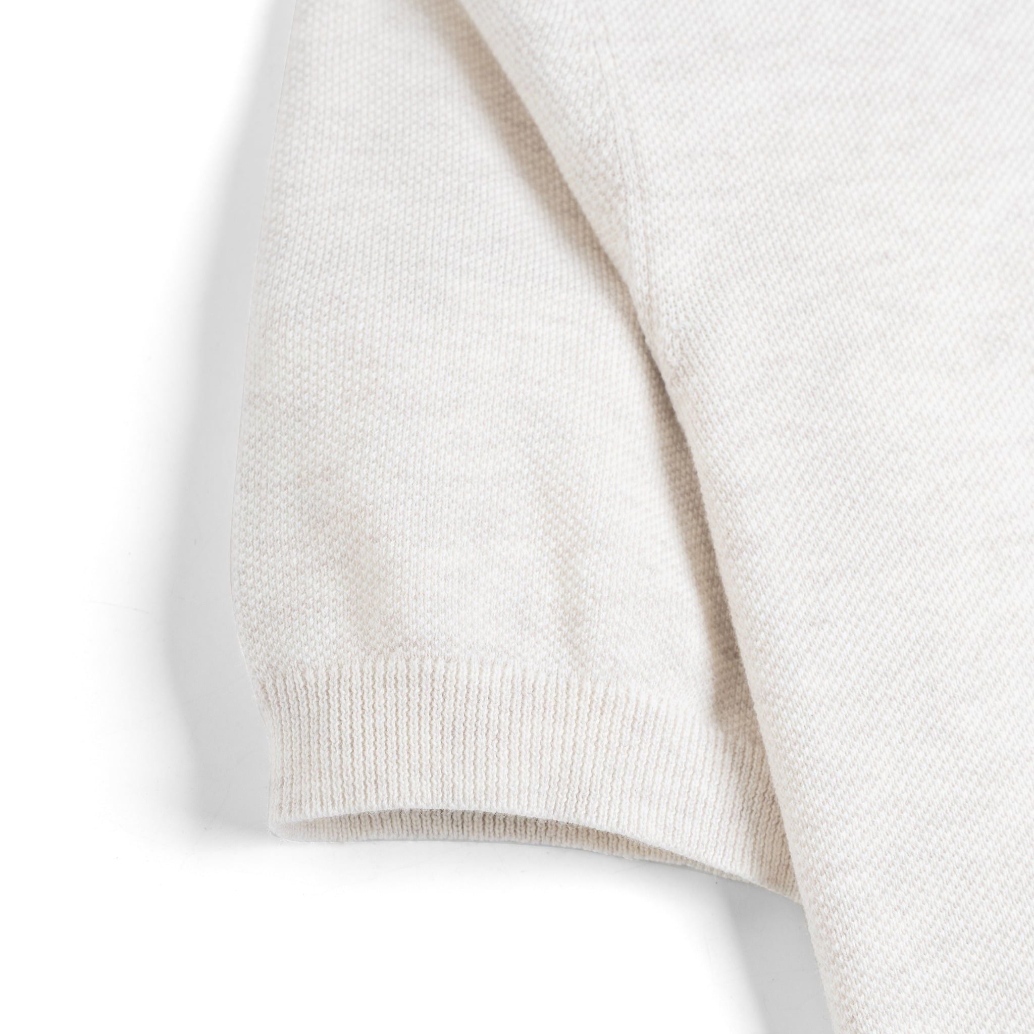 Áo Polo Dệt Kim By Cotton Micro Knit - Kem Nhạt