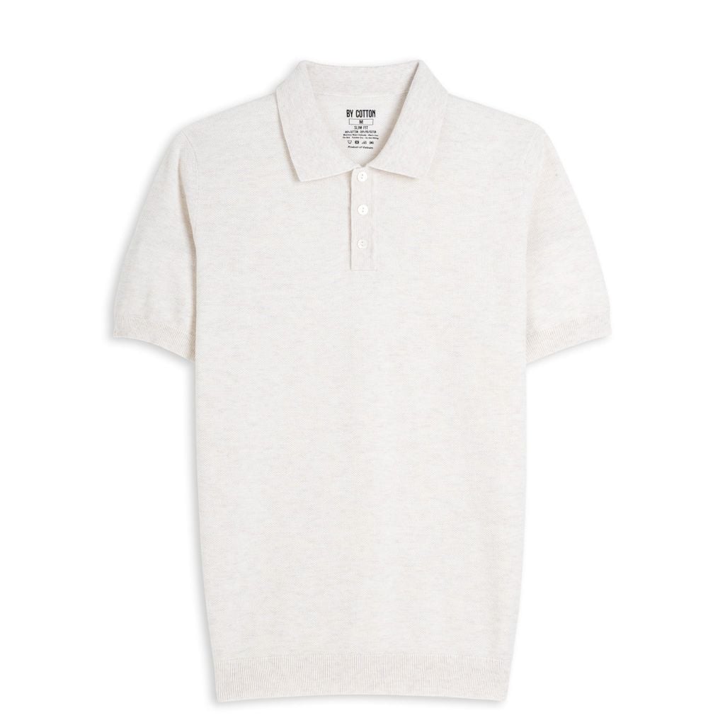 Áo Polo Dệt Kim By Cotton Micro Knit