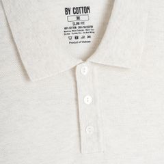 Áo Polo Dệt Kim By Cotton Micro Knit - Kem Nhạt