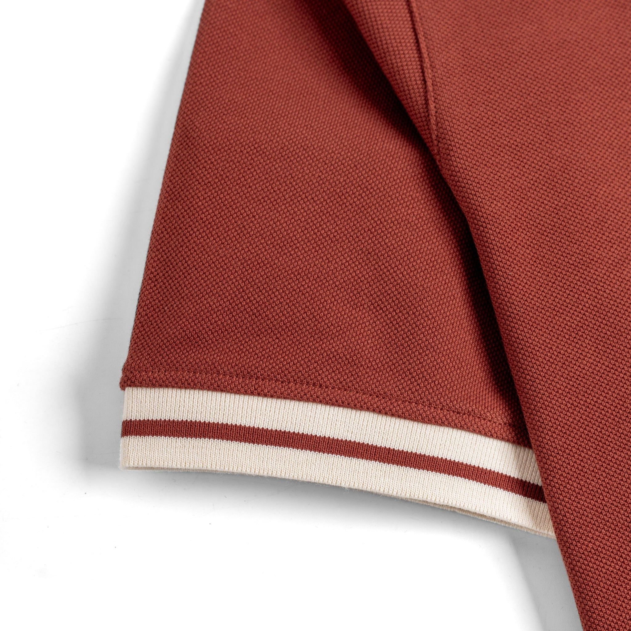Áo Thun Polo By Cotton Pique 2.0 In Logo Phối Bo - Cam Gạch
