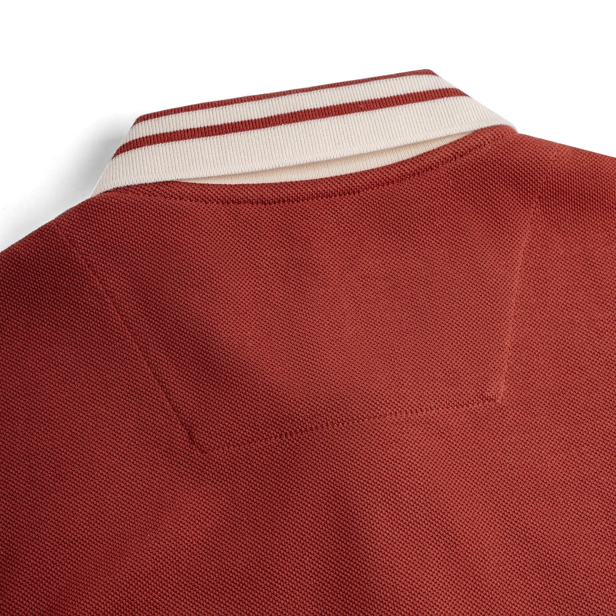 Áo Thun Polo By Cotton Pique 2.0 In Logo Phối Bo - Cam Gạch