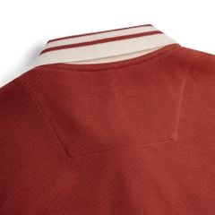 Áo Thun Polo By Cotton Pique 2.0 In Logo Phối Bo - Cam Gạch