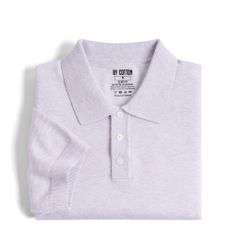 Áo Polo Dệt Kim By Cotton Micro Knit - Tím Nhạt
