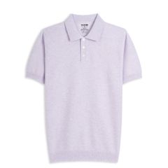 Áo Polo Dệt Kim By Cotton Micro Knit - Tím Nhạt