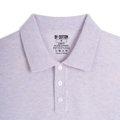 Áo Polo Dệt Kim By Cotton Micro Knit - Tím Nhạt