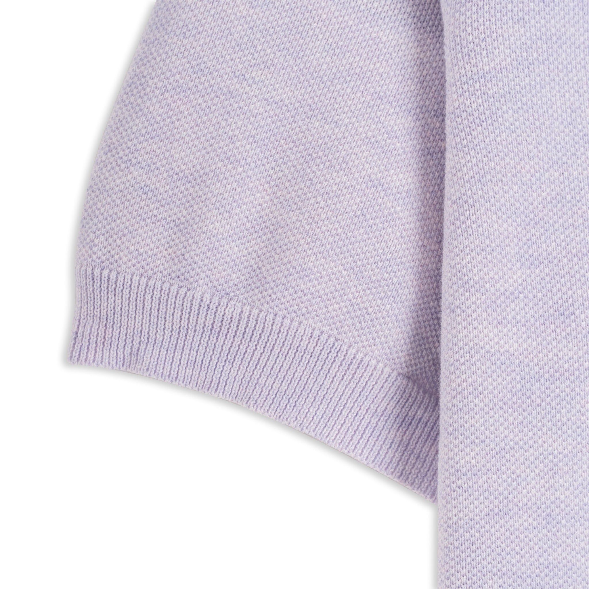 Áo Polo Dệt Kim By Cotton Micro Knit - Tím Nhạt