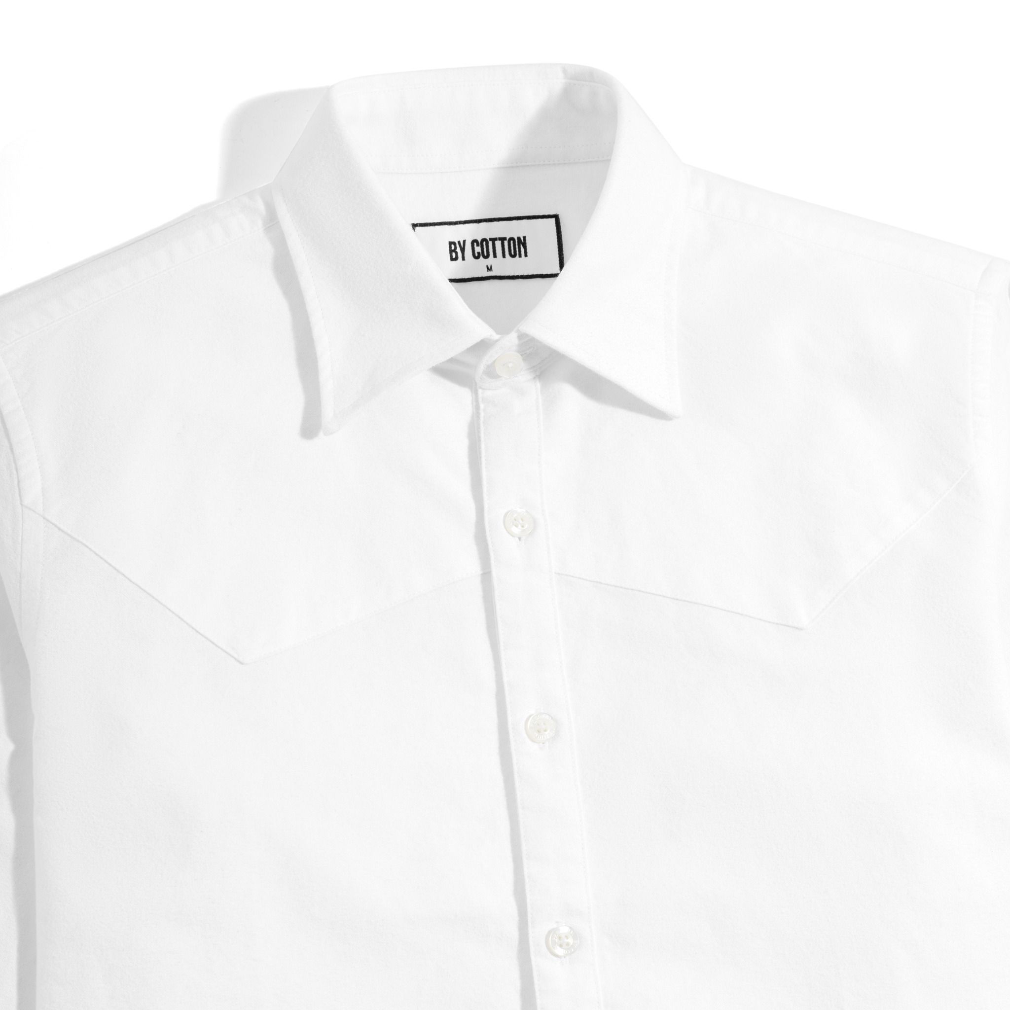 Áo Sơ Mi Nam Oxford Trắng Phối Đô