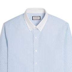 Áo Sơ Mi Nam By Cotton Oxford - Sọc Xanh Trắng