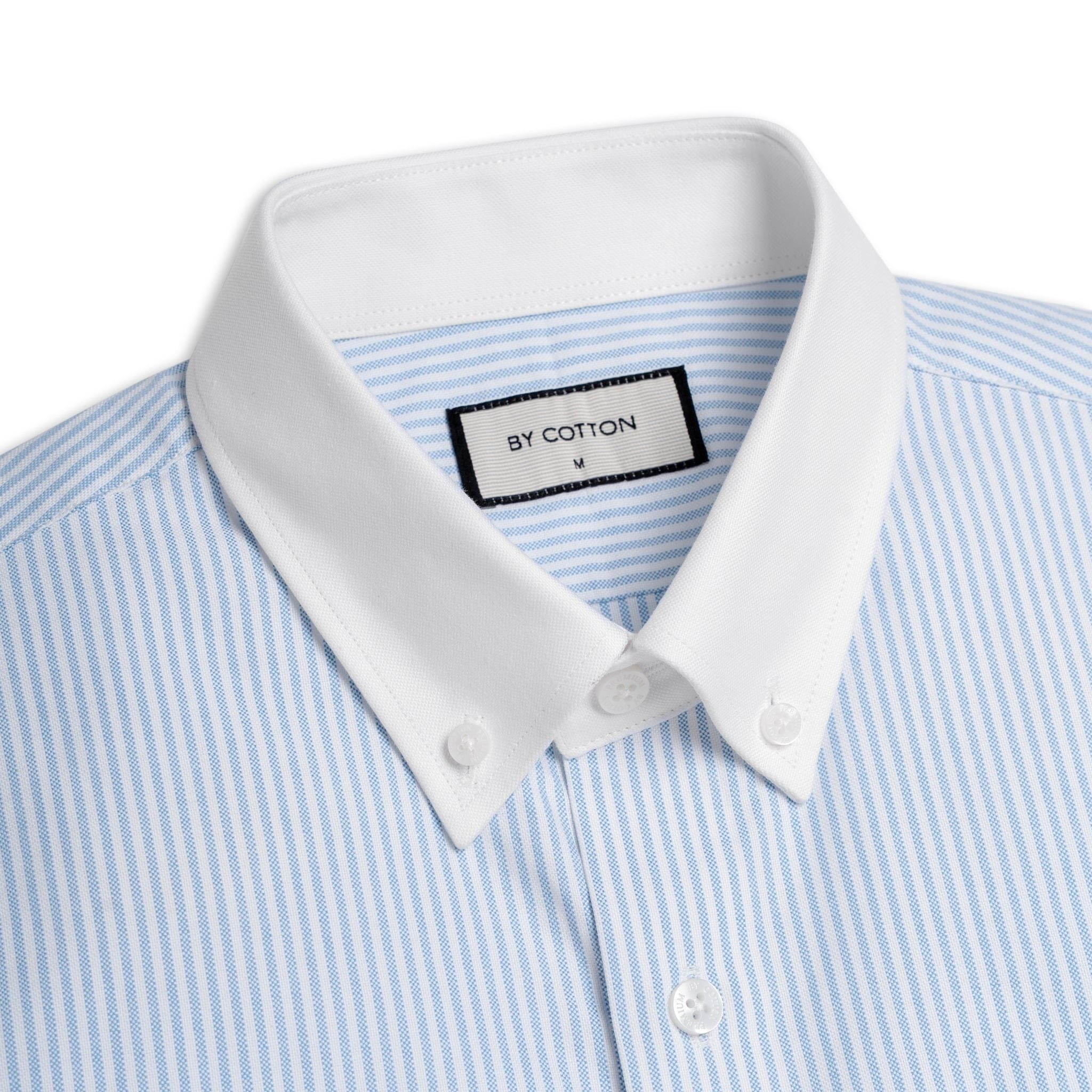 Áo Sơ Mi Nam By Cotton Oxford - Sọc Xanh Trắng