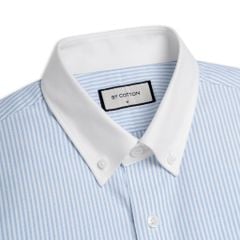 Áo Sơ Mi Nam By Cotton Oxford - Sọc Xanh Trắng