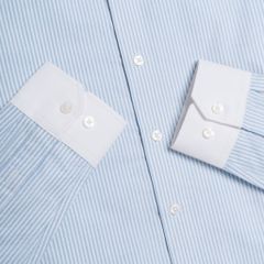 Áo Sơ Mi Nam By Cotton Oxford - Sọc Xanh Trắng