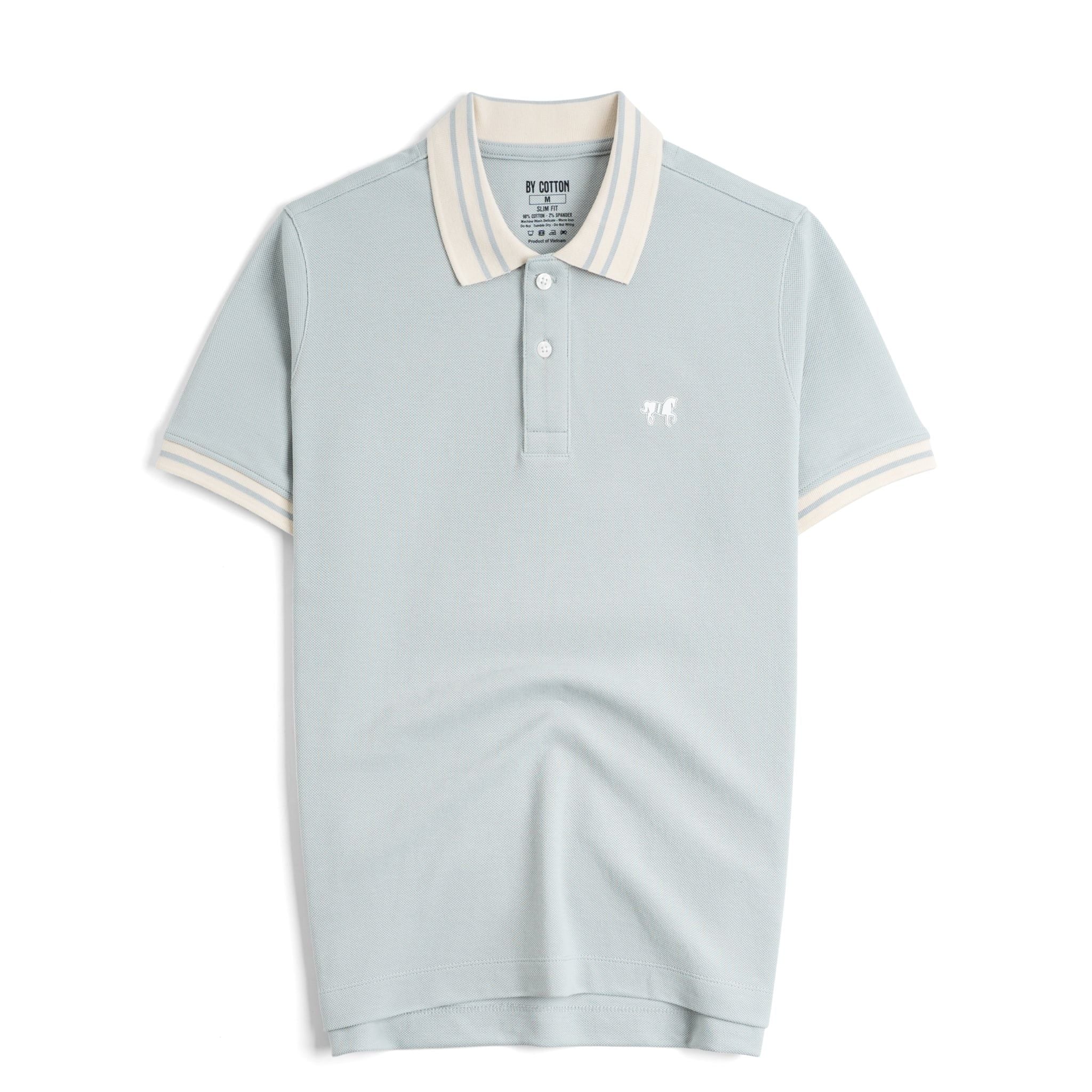 Áo Thun Polo By Cotton Pique 2.0 In Logo Phối Bo