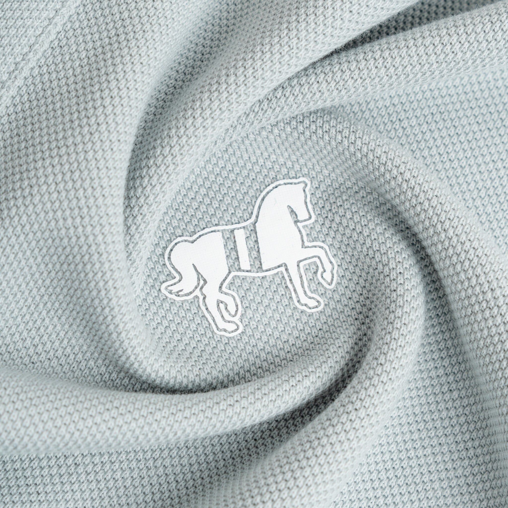 Áo Thun Polo By Cotton Pique 2.0 In Logo Phối Bo- Xanh Nhạt