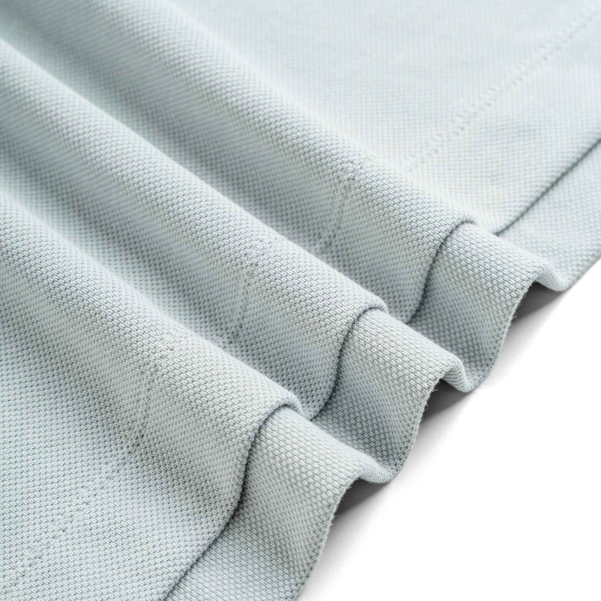 Áo Thun Polo By Cotton Pique 2.0 In Logo Phối Bo- Xanh Nhạt