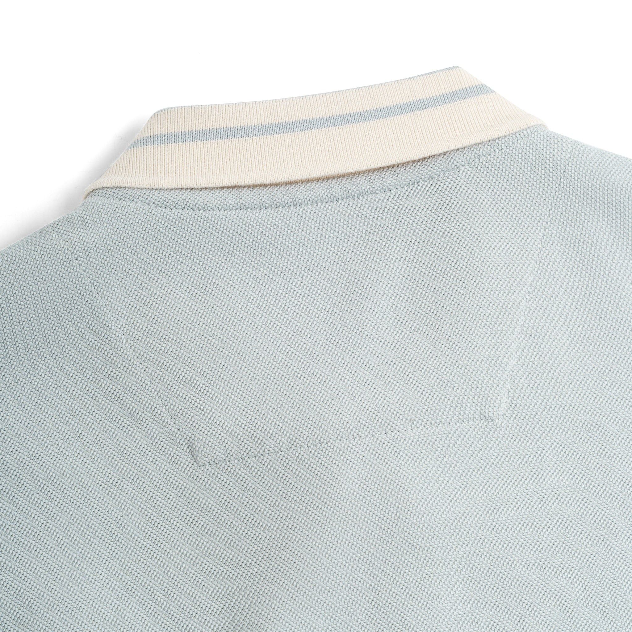 Áo Thun Polo By Cotton Pique 2.0 In Logo Phối Bo- Xanh Nhạt