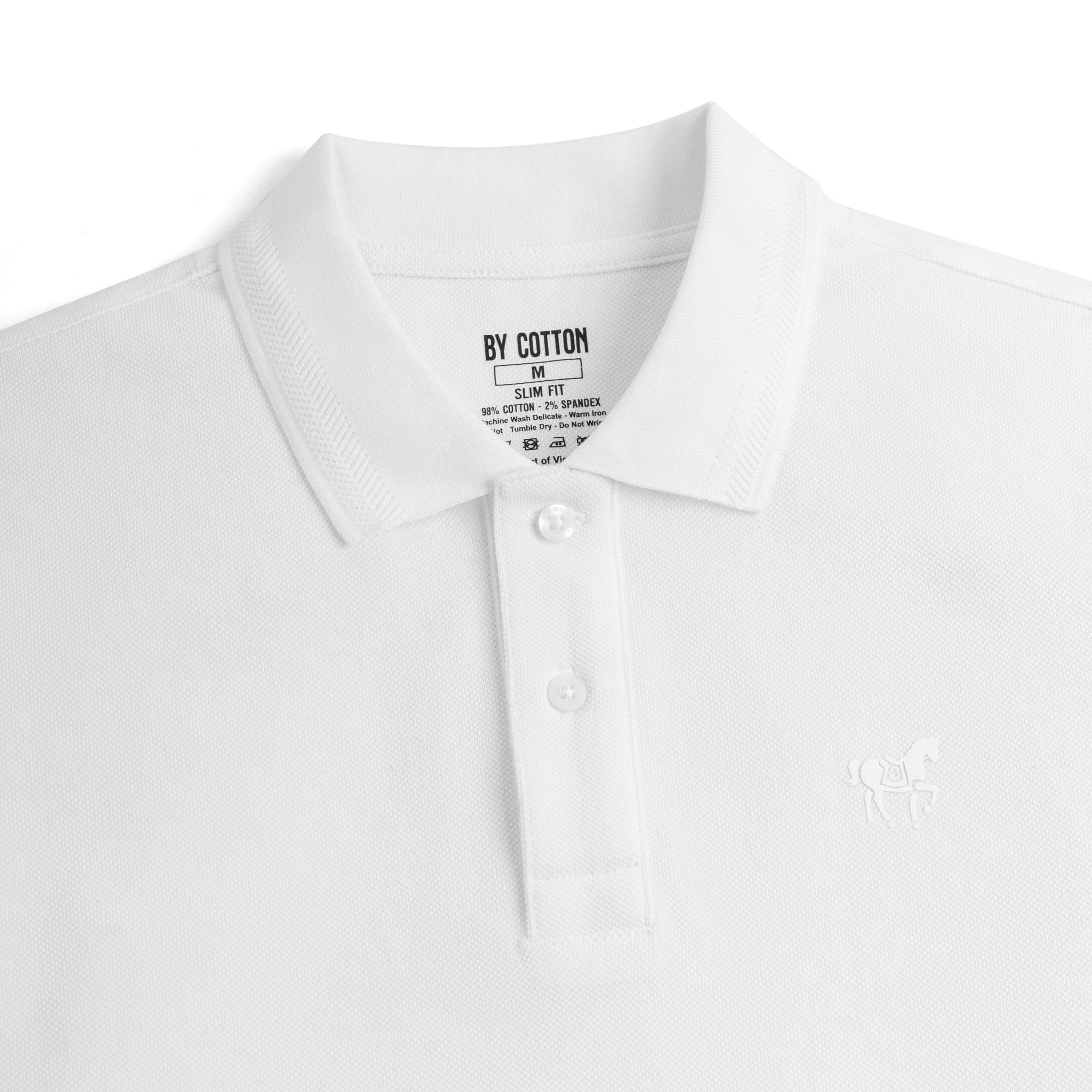 Áo Thun Polo By Cotton Basic Pique 2.0 - Trắng