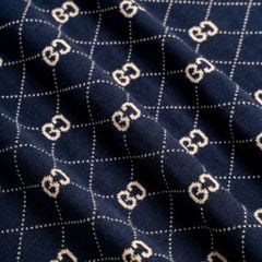 Áo Polo Nam Dệt Kim By Cotton Monogram - Xanh Đen