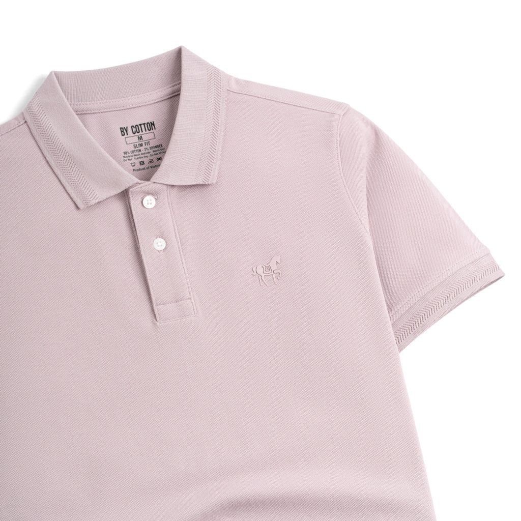 Áo Thun Polo By Cotton Basic Pique 2.0 - Tím Nhạt