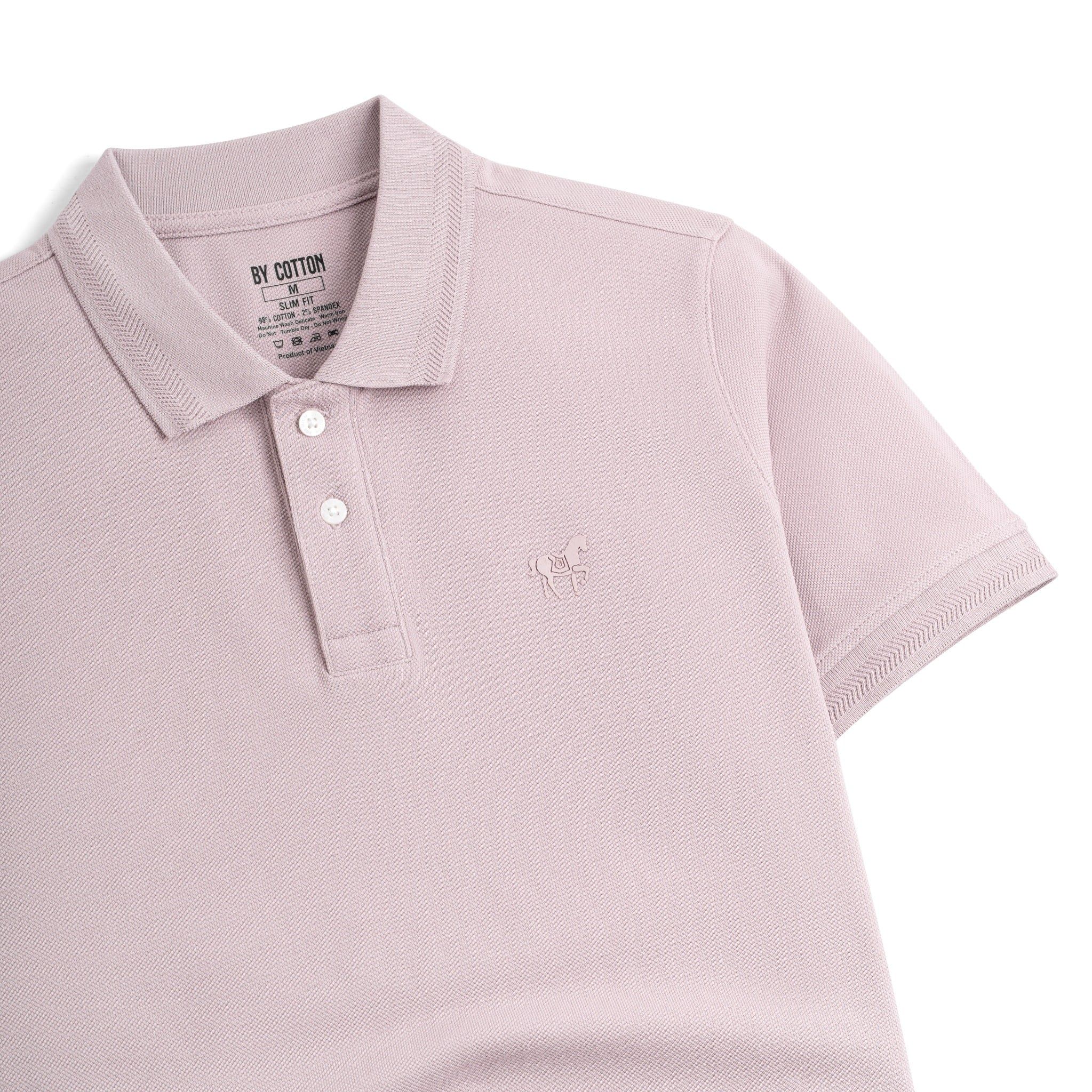 Áo Thun Polo By Cotton Basic Pique 2.0 - Tím Nhạt