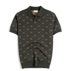 Áo Polo Nam Dệt Kim By Cotton Monogram - Xanh Rêu