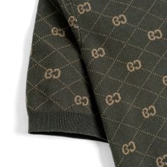 Áo Polo Nam Dệt Kim By Cotton Monogram - Xanh Rêu