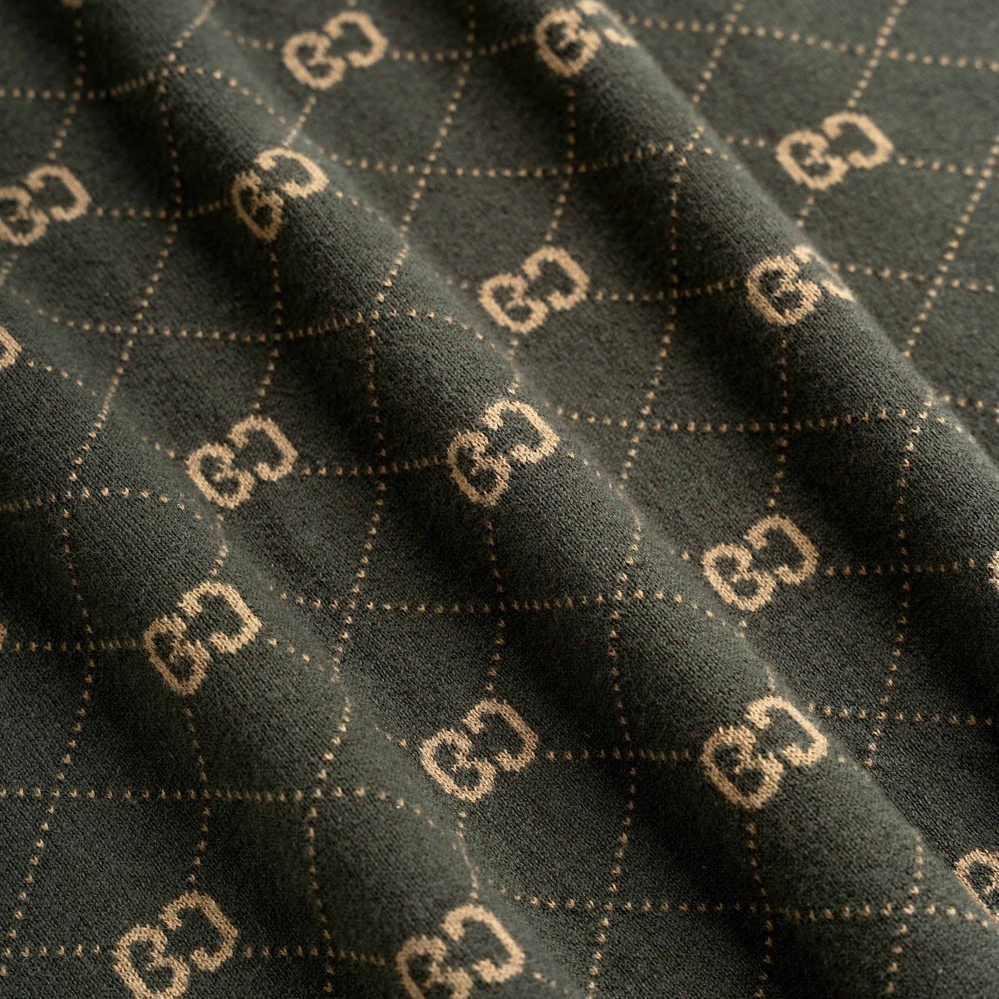 Áo Polo Nam Dệt Kim By Cotton Monogram - Xanh Rêu