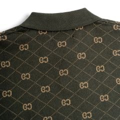 Áo Polo Nam Dệt Kim By Cotton Monogram - Xanh Rêu