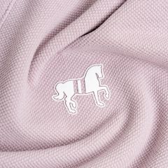 Áo Thun Polo By Cotton Pique 2.0 In Logo Phối Bo- Tím Nhạt