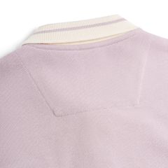 Áo Thun Polo By Cotton Pique 2.0 In Logo Phối Bo- Tím Nhạt