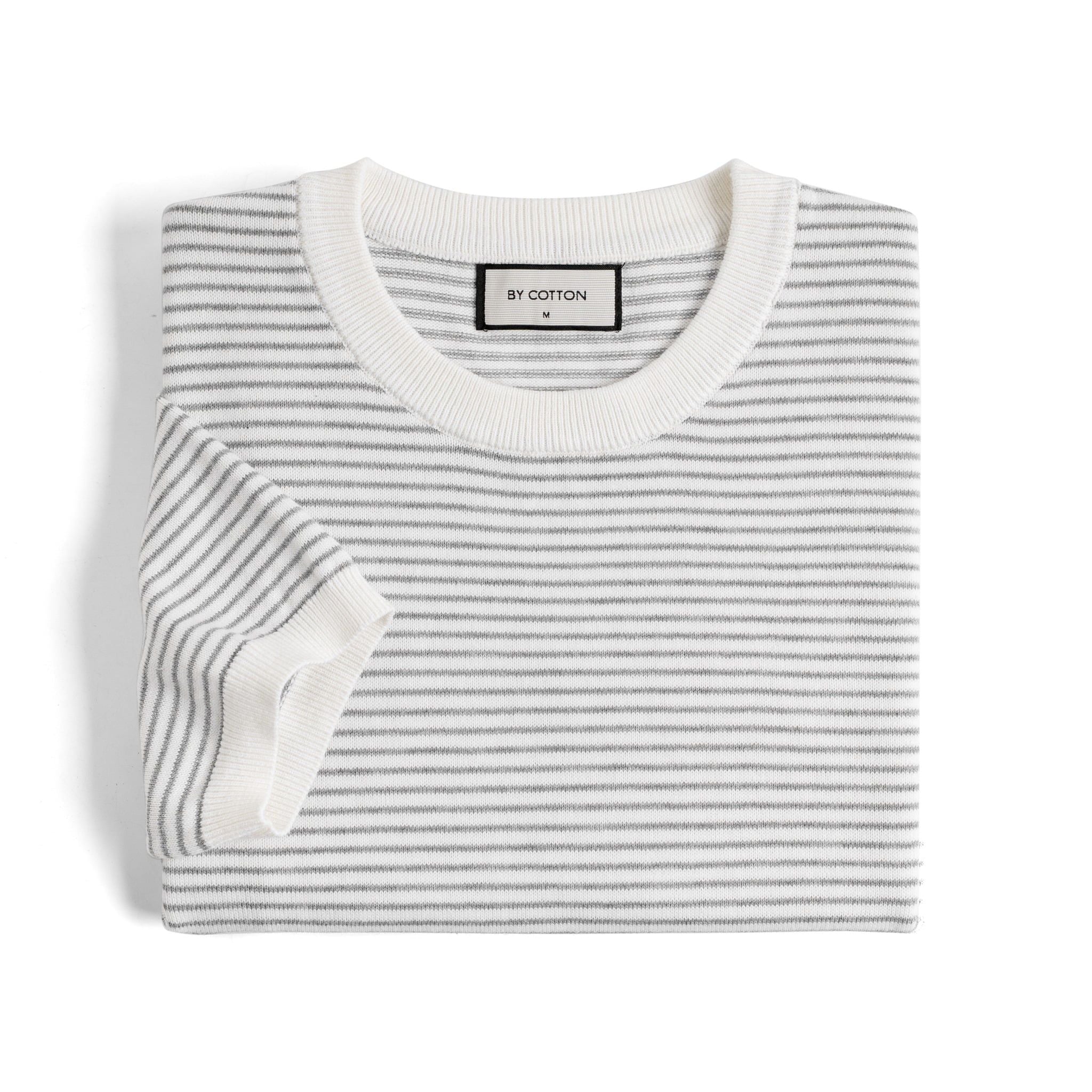 Áo Thun Dệt Kim Knit Sọc Nhuyễn