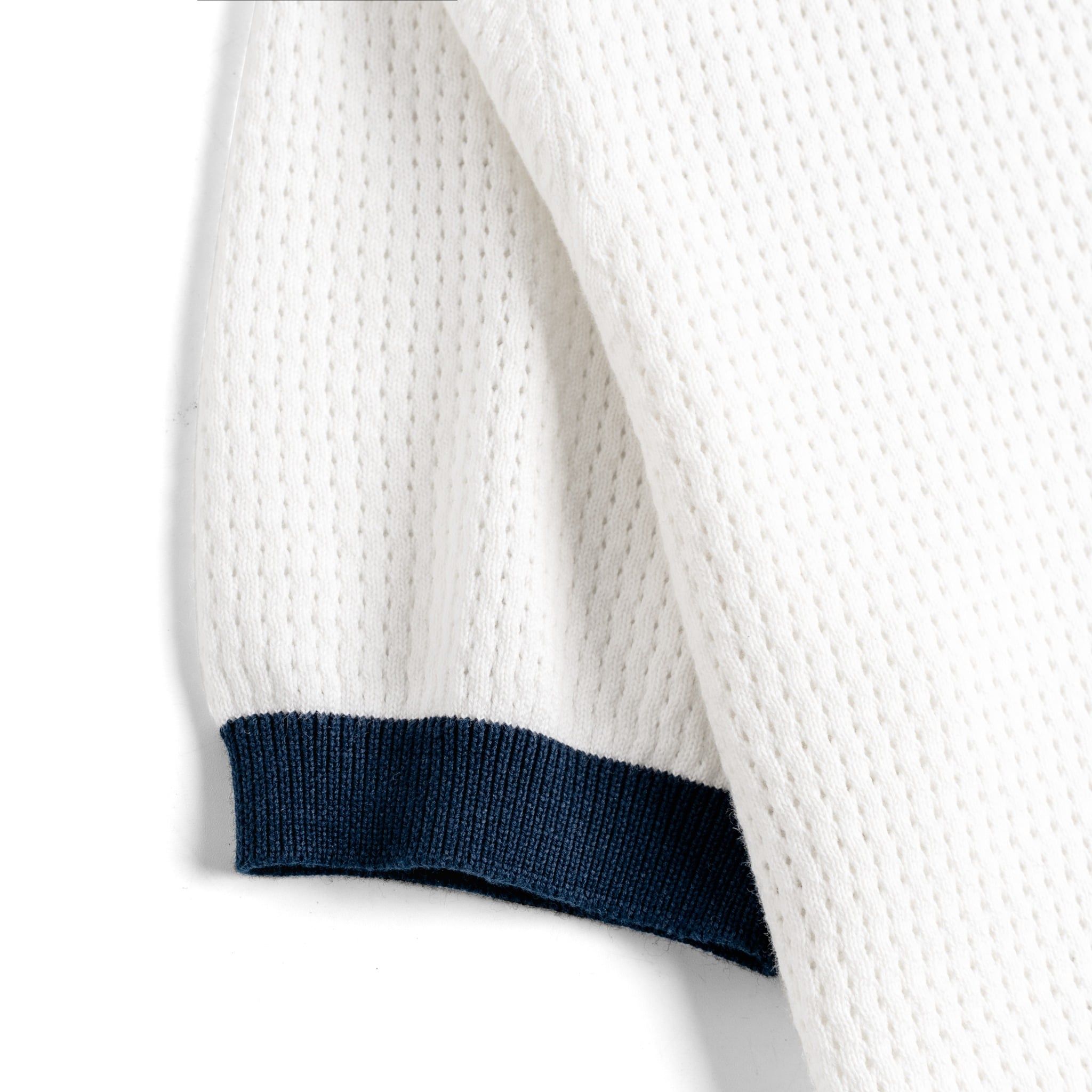Áo Polo Dệt Kim Mesh Thêu Logo Sporty Club Góc Ngực