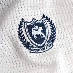 Áo Polo Dệt Kim Mesh Thêu Logo Sporty Club Góc Ngực