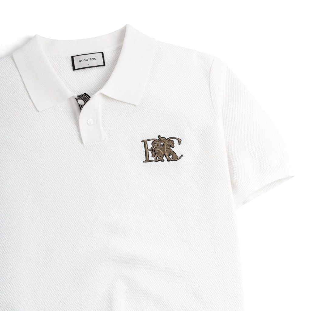 Áo Polo Dệt Kim By Cotton Phối Logo SS2